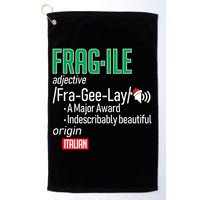Funny Christmas Fragile Definition  Golf Towel