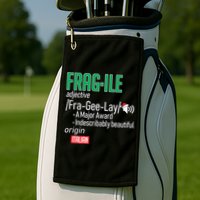 Funny Christmas Fragile Definition  Golf Towel