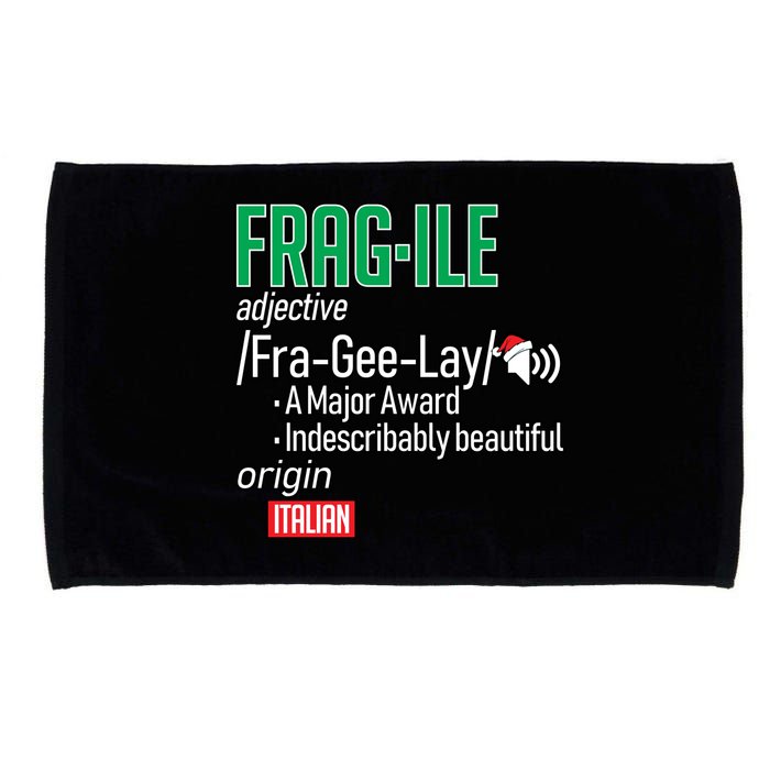 Funny Christmas Fragile Definition  Microfiber Hand Towel