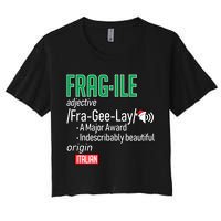 Funny Christmas Fragile Definition  Crop Top