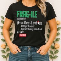 Funny Christmas Fragile Definition  Womens T-Shirt