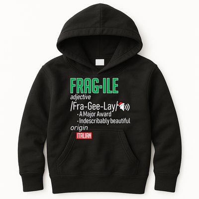Funny Christmas Fragile Definition  Kids Hoodie