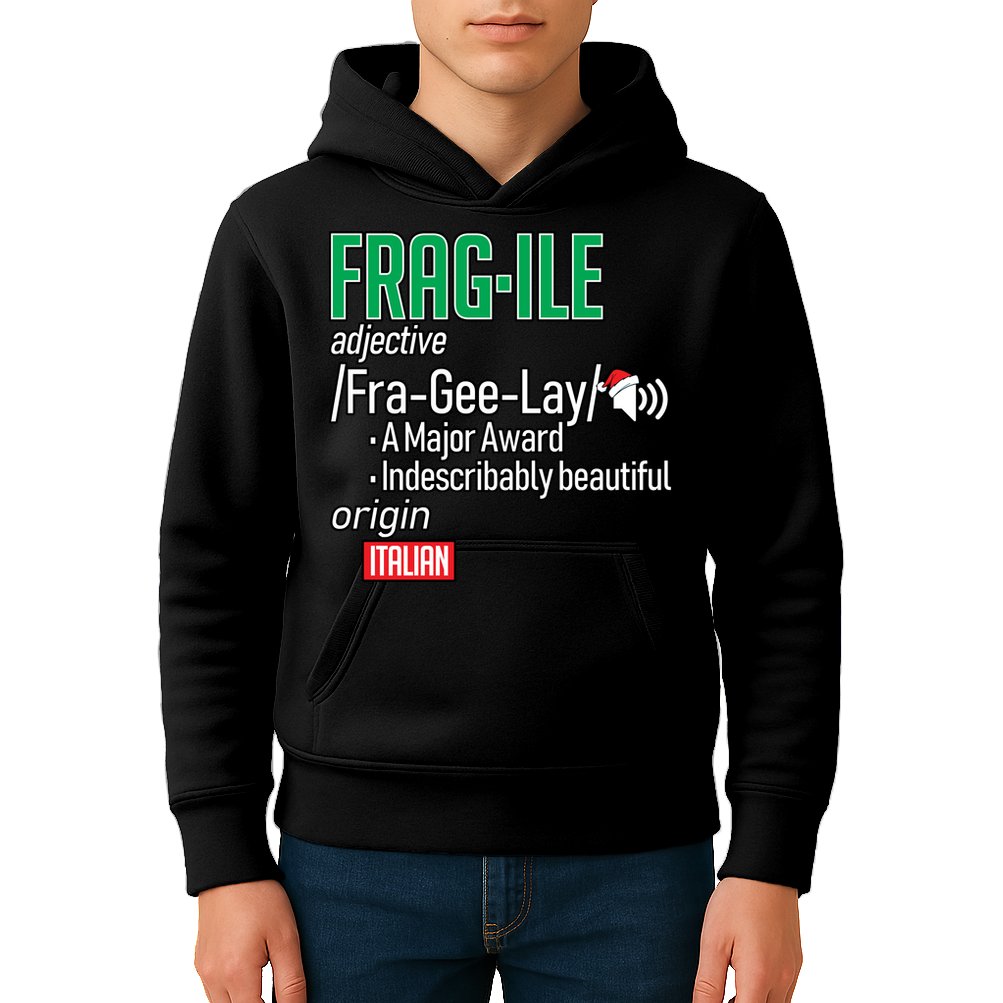 Funny Christmas Fragile Definition  Kids Hoodie