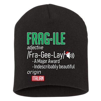 Funny Christmas Fragile Definition  Short Acrylic Beanie