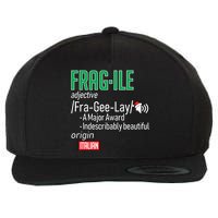 Funny Christmas Fragile Definition  Wool Snapback Cap