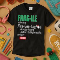 Funny Christmas Fragile Definition  Kids T-Shirt