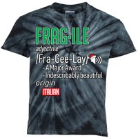 Funny Christmas Fragile Definition  Kids Tie-Dye T-Shirt