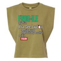 Funny Christmas Fragile Definition  Garment-Dyed Women's Muscle Tee