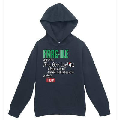 Funny Christmas Fragile Definition  Urban Pullover Hoodie