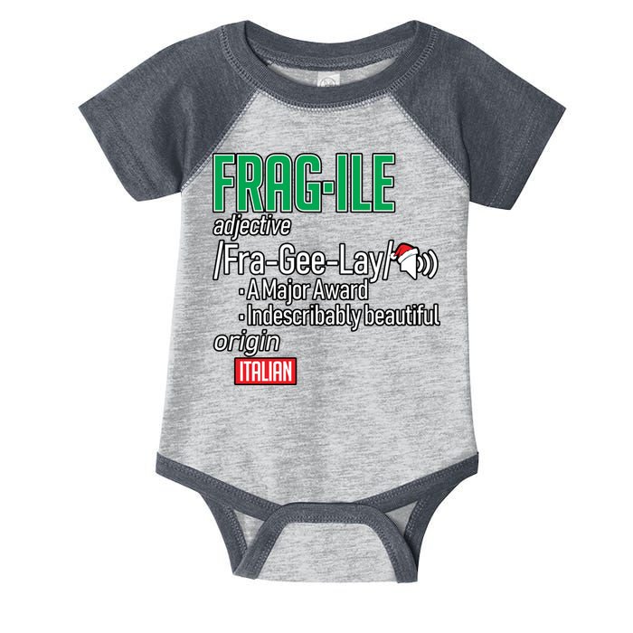 Funny Christmas Fragile Definition  Infant Baby Jersey Bodysuit