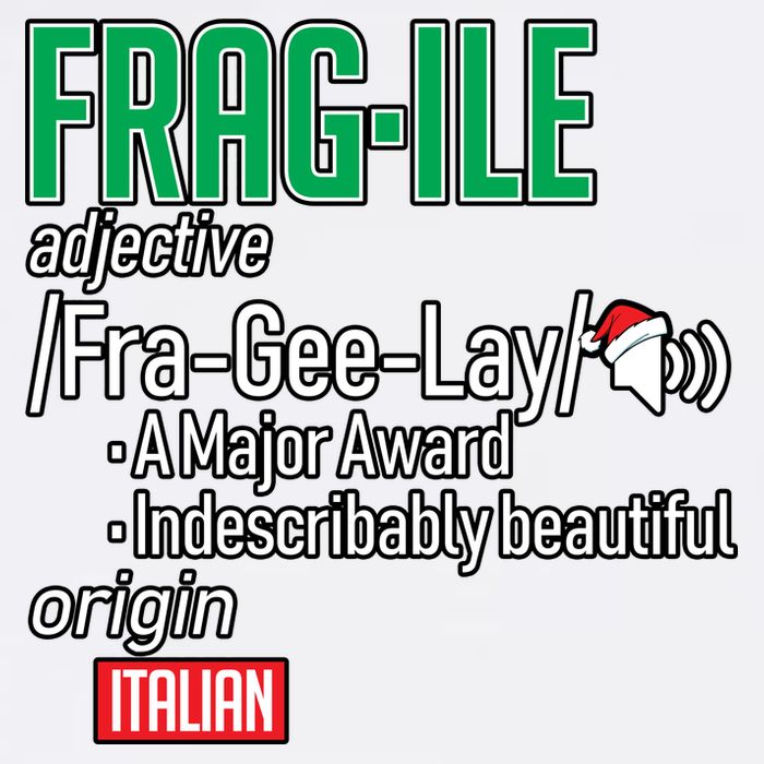 Funny Christmas Fragile Definition  Garment-Dyed Sweatshirt