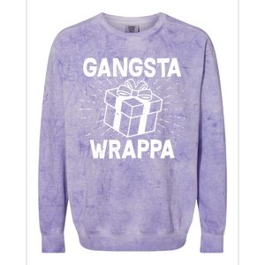 Funny Christmas Gangsta Wrappa Colorblast Crewneck Sweatshirt