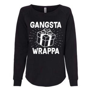 Funny Christmas Gangsta Wrappa Womens California Wash Sweatshirt