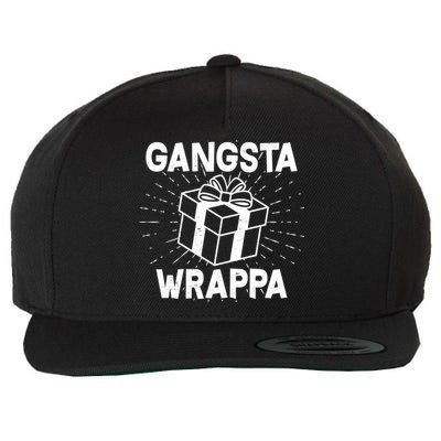 Funny Christmas Gangsta Wrappa Wool Snapback Cap
