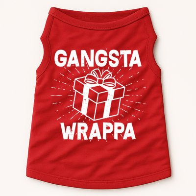 Funny Christmas Gangsta Wrappa Doggie Tank