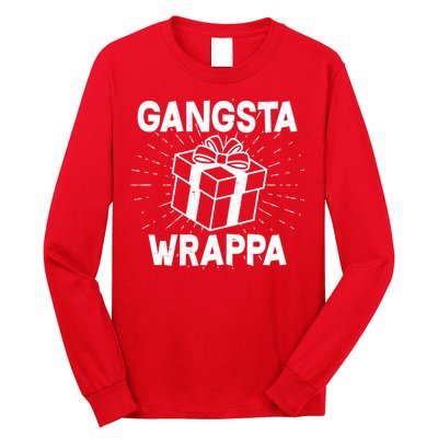 Funny Christmas Gangsta Wrappa Long Sleeve Shirt