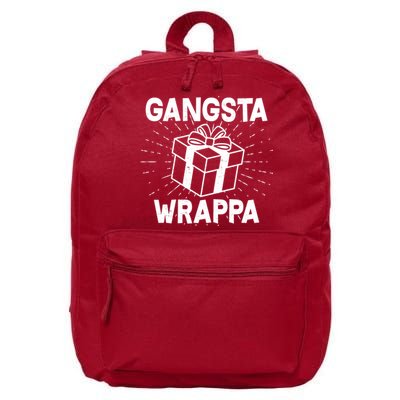 Funny Christmas Gangsta Wrappa 16 in Basic Backpack