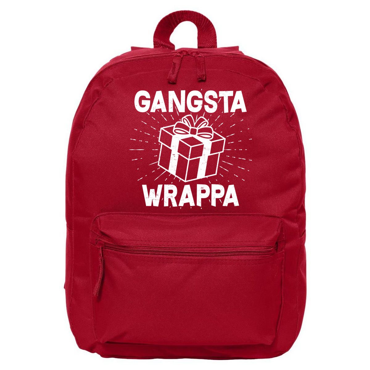Funny Christmas Gangsta Wrappa 16 in Basic Backpack