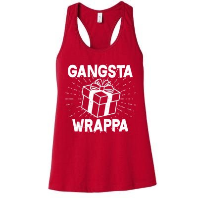 Funny Christmas Gangsta Wrappa Womens Tank Top