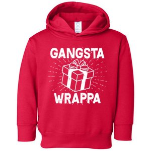 Funny Christmas Gangsta Wrappa Toddler Hoodie