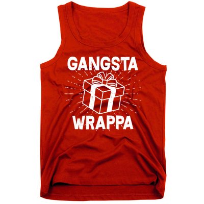 Funny Christmas Gangsta Wrappa Tank Top