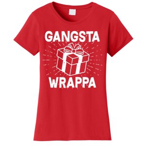 Funny Christmas Gangsta Wrappa Women's T-Shirt