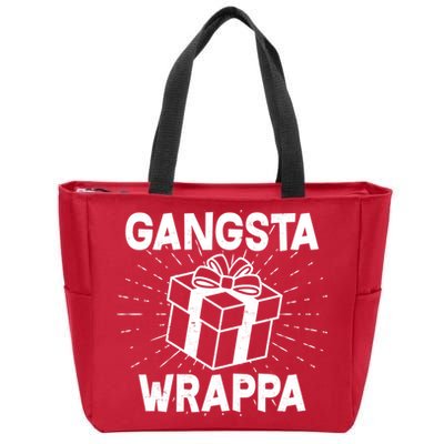 Funny Christmas Gangsta Wrappa Zip Tote Bag