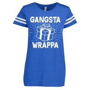 Funny Christmas Gangsta Wrappa Enza Ladies Jersey Football T-Shirt