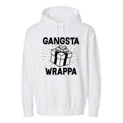 Funny Christmas Gangsta Wrappa Garment-Dyed Fleece Hoodie