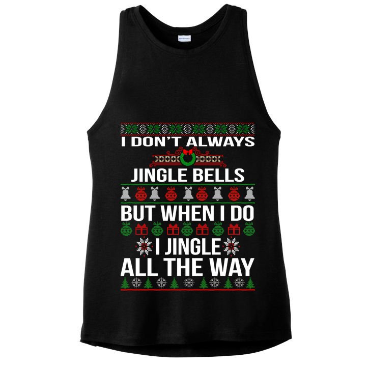 Funny Christmas I Jingle All The Way Ladies PosiCharge Tri-Blend Wicking Tank