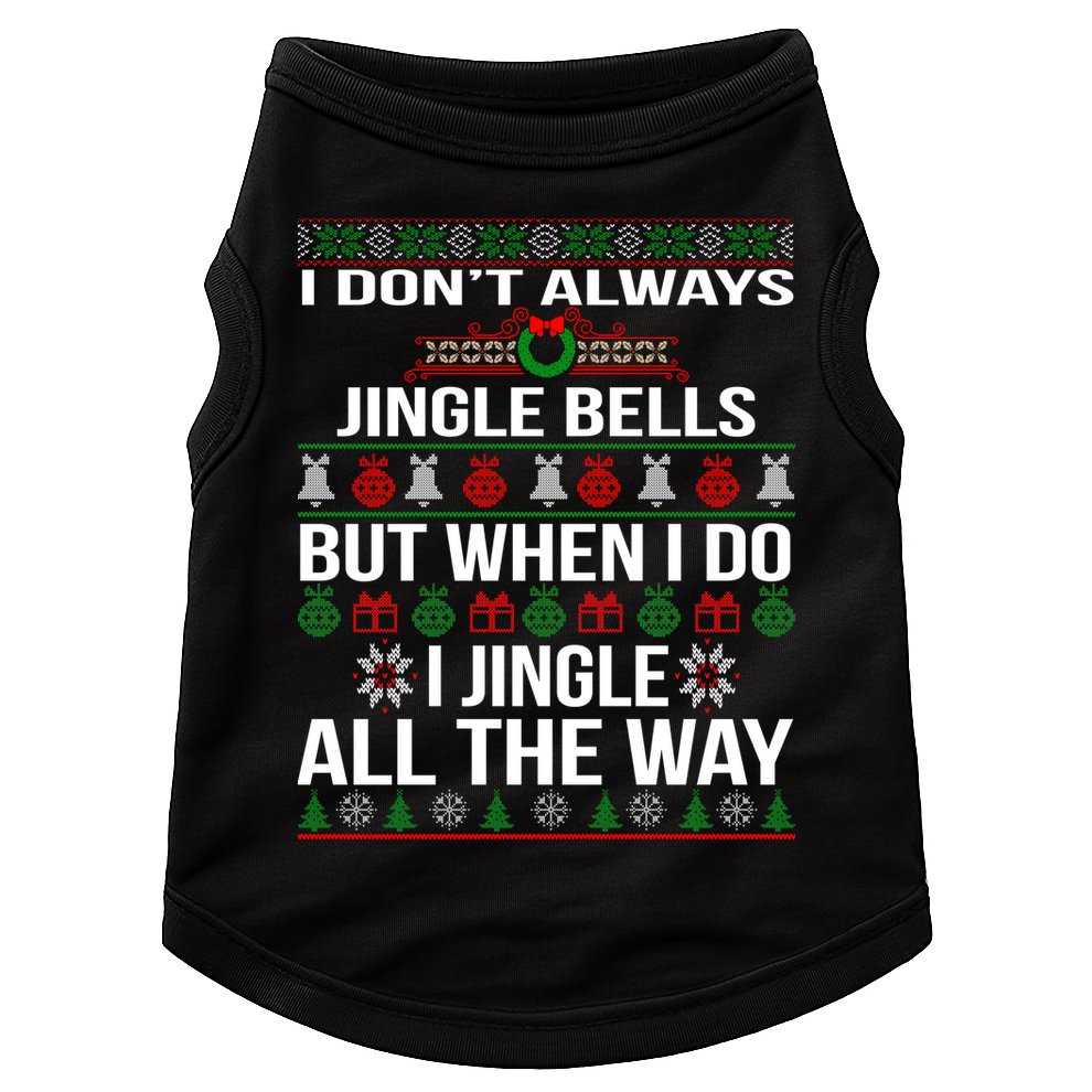Funny Christmas I Jingle All The Way Doggie Tank
