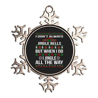 Funny Christmas I Jingle All The Way Metallic Star Ornament