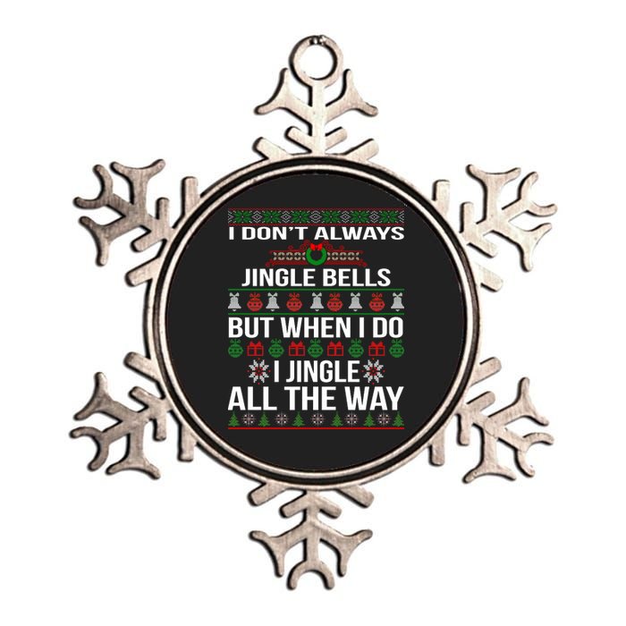 Funny Christmas I Jingle All The Way Metallic Star Ornament