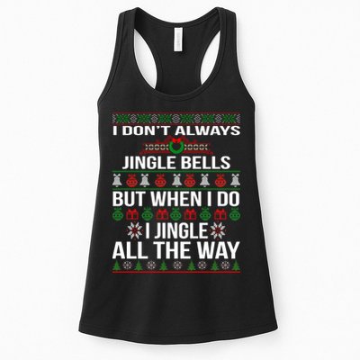 Funny Christmas I Jingle All The Way Womens Tank Top