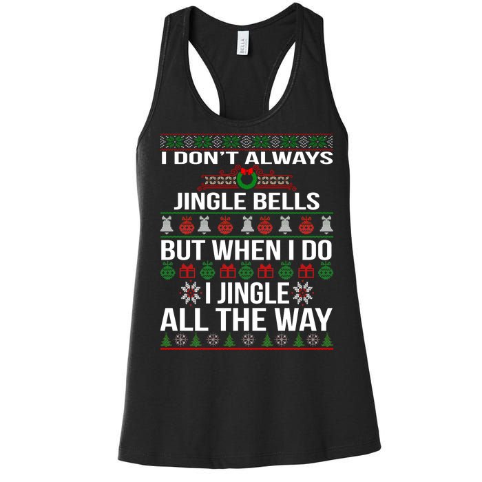 Funny Christmas I Jingle All The Way Women's Racerback Tank