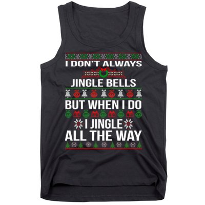 Funny Christmas I Jingle All The Way Tank Top