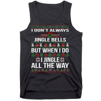 Funny Christmas I Jingle All The Way Tank Top