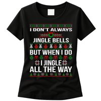 Funny Christmas I Jingle All The Way Womens T-Shirt