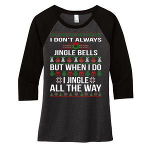 Funny Christmas I Jingle All The Way Women's Tri-Blend 3/4-Sleeve Raglan Shirt