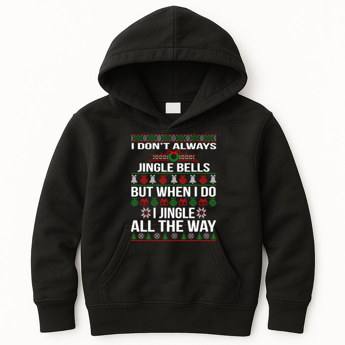 Funny Christmas I Jingle All The Way Kids Hoodie