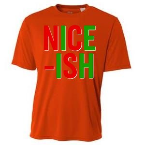 Funny Christmas Nice-ish Cooling Performance Crew T-Shirt