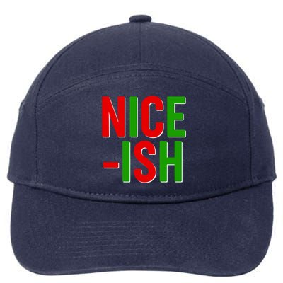 Funny Christmas Nice-ish 7-Panel Snapback Hat