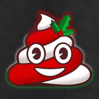 Funny Christmas Poop Emoji 7 Panel Mesh Trucker Snapback Hat