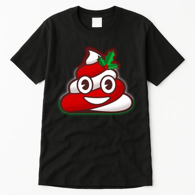 Funny Christmas Poop Emoji Tall T-Shirt