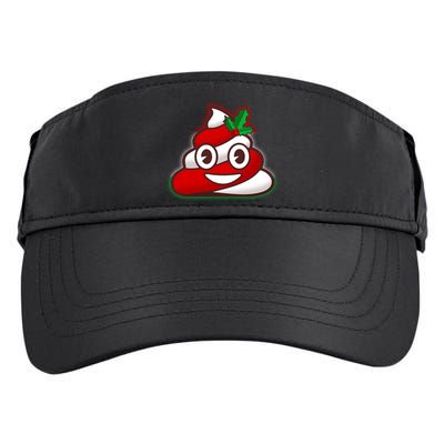 Funny Christmas Poop Emoji Adult Drive Performance Visor
