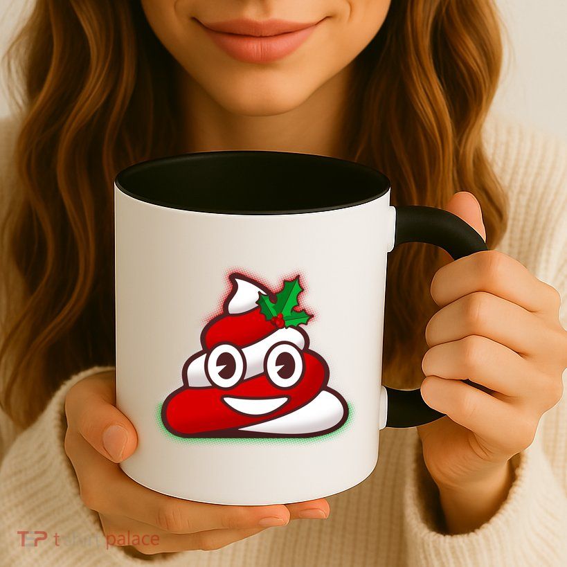 Funny Christmas Poop Emoji Mug