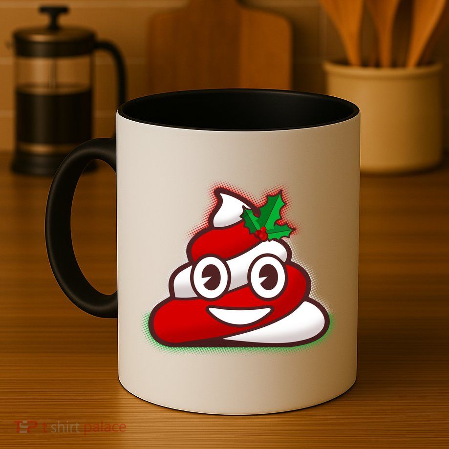Funny Christmas Poop Emoji Mug