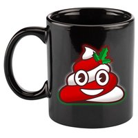 Funny Christmas Poop Emoji 11oz C Handle Ceramic Mug
