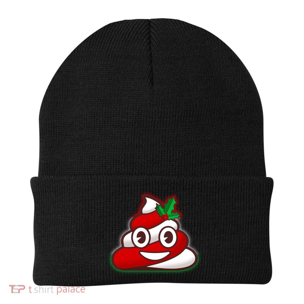 Funny Christmas Poop Emoji Beanie