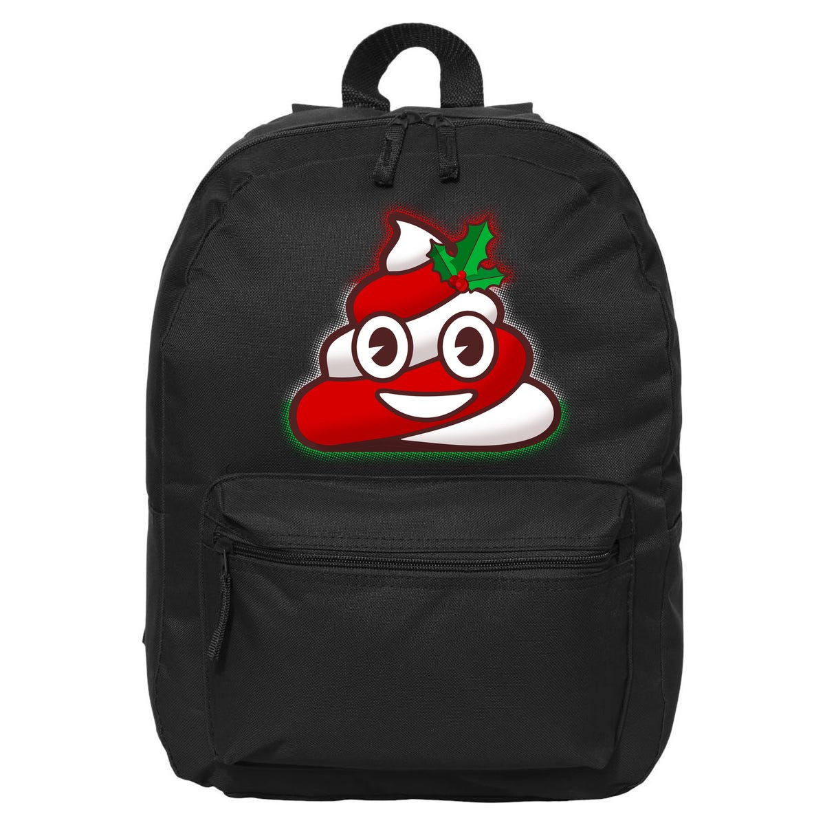 Funny Christmas Poop Emoji 16 in Basic Backpack